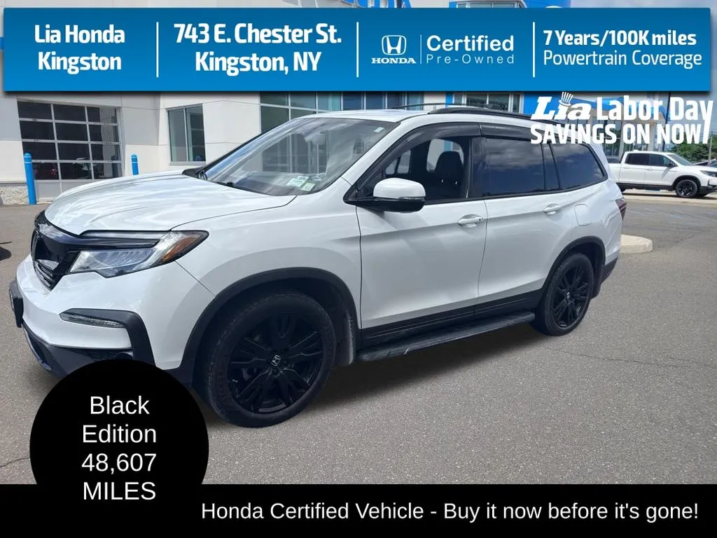 White 2021 Honda Pilot Black Edition for sale in Kingston, NY
