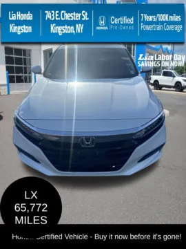 White 2019 Honda Accord LX for sale in Kingston, NY