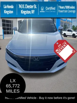 White 2019 Honda Accord LX for sale in Kingston, NY