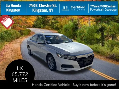 White 2019 Honda Accord LX for sale in Kingston, NY