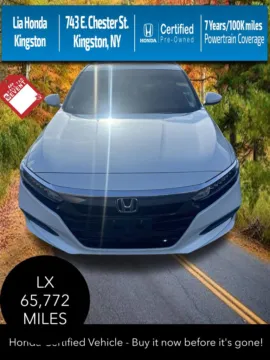 White 2019 Honda Accord LX for sale in Kingston, NY