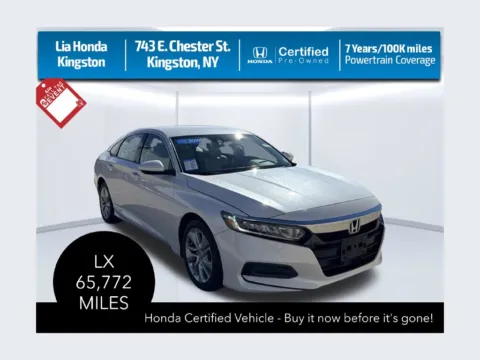 White 2019 Honda Accord LX for sale in Kingston, NY