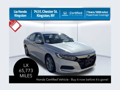 White 2019 Honda Accord LX for sale in Kingston, NY