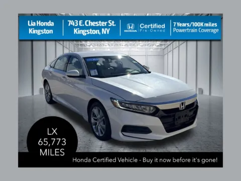 White 2019 Honda Accord LX for sale in Kingston, NY