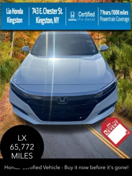 White 2019 Honda Accord LX for sale in Kingston, NY