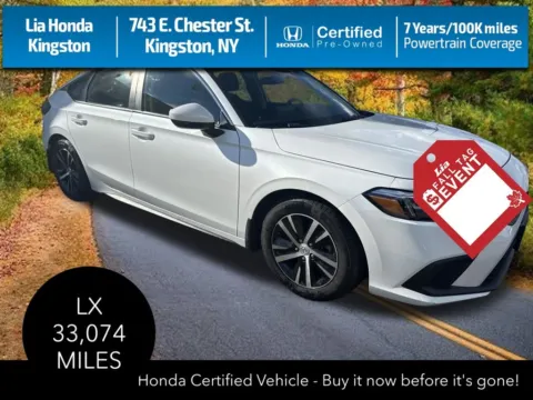 White 2024 Honda Civic LX for sale in Kingston, NY