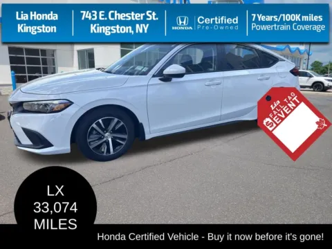 White 2024 Honda Civic LX for sale in Kingston, NY