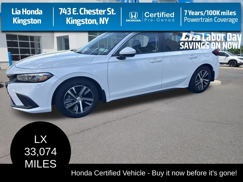 White 2024 Honda Civic LX for sale in Kingston, NY