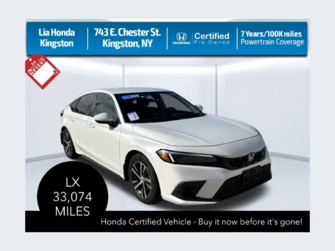 White 2024 Honda Civic LX for sale in Kingston, NY