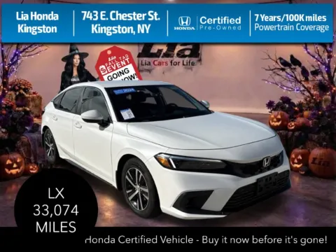 White 2024 Honda Civic LX for sale in Kingston, NY