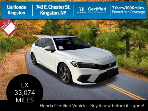 White 2024 Honda Civic LX for sale in Kingston, NY