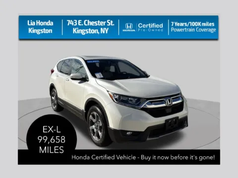 White 2017 Honda CR-V EX-L for sale in Kingston, NY