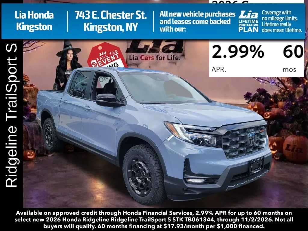 Gray 2026 Honda Ridgeline TrailSport+ for sale in Kingston, NY