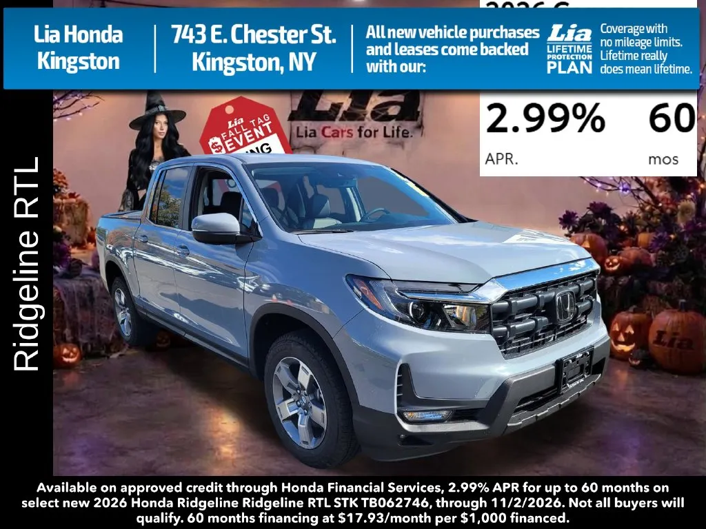 Gray 2026 Honda Ridgeline RTL for sale in Kingston, NY