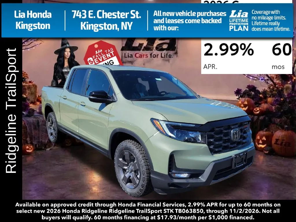 Green 2026 Honda Ridgeline TrailSport for sale in Kingston, NY