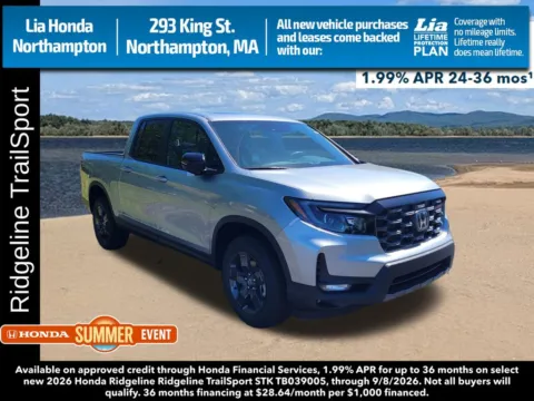 Silver 2026 Honda Ridgeline TrailSport for sale in Northampton, MA