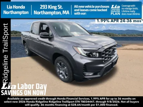 Gray 2026 Honda Ridgeline TrailSport for sale in Northampton, MA