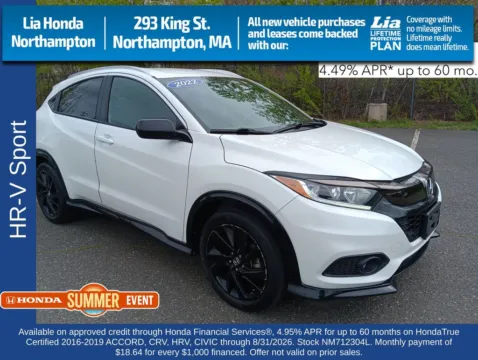 White 2022 Honda HR-V Sport for sale in Northampton, MA