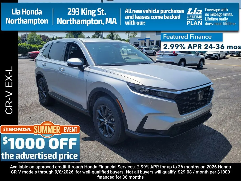 Silver 2026 Honda CR-V EX-L for sale in Northampton, MA