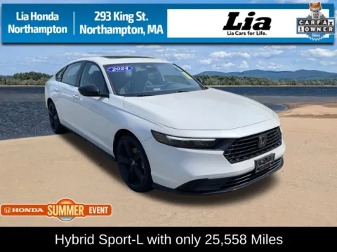 White 2024 Honda Accord Hybrid Sport-L for sale in Northampton, MA