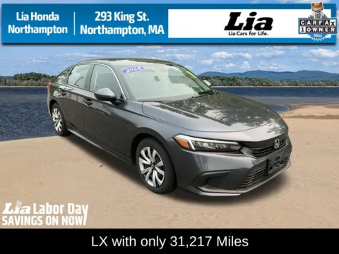 Gray 2024 Honda Civic LX for sale in Northampton, MA