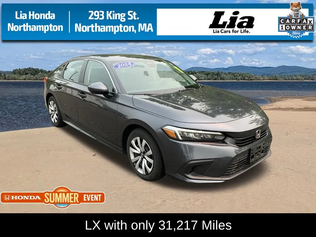 Gray 2024 Honda Civic LX for sale in Northampton, MA