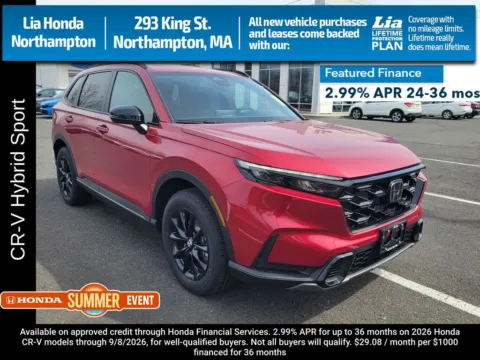 Red 2026 Honda CR-V Hybrid Sport for sale in Northampton, MA