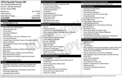 More photos of 2024 Hyundai Tucson SEL at Lia Honda Northampton, MA