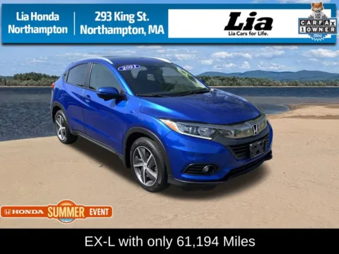 Blue 2021 Honda HR-V EX-L for sale in Northampton, MA