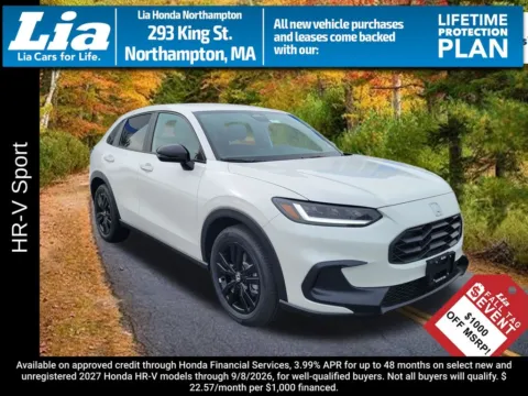 White 2026 Honda HR-V Sport for sale in Northampton, MA
