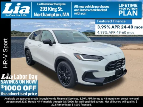 White 2026 Honda HR-V Sport for sale in Northampton, MA