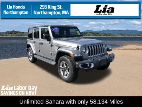 Silver 2020 Jeep Wrangler Unlimited Sahara for sale in Northampton, MA