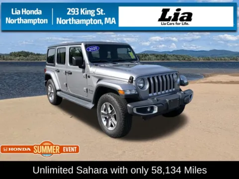 Silver 2020 Jeep Wrangler Unlimited Sahara for sale in Northampton, MA