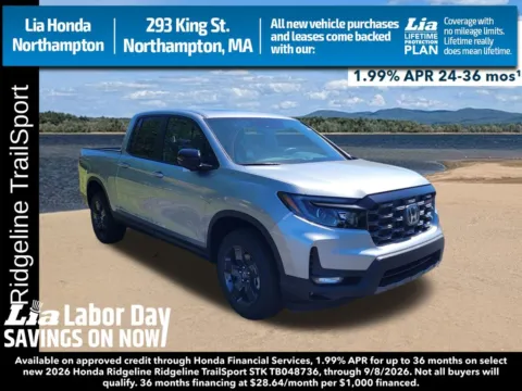 Silver 2026 Honda Ridgeline TrailSport for sale in Northampton, MA