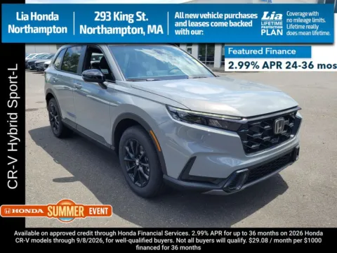 Gray 2026 Honda CR-V Hybrid Sport-L for sale in Northampton, MA