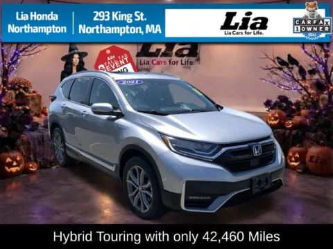 Silver 2021 Honda CR-V Hybrid Touring for sale in Northampton, MA