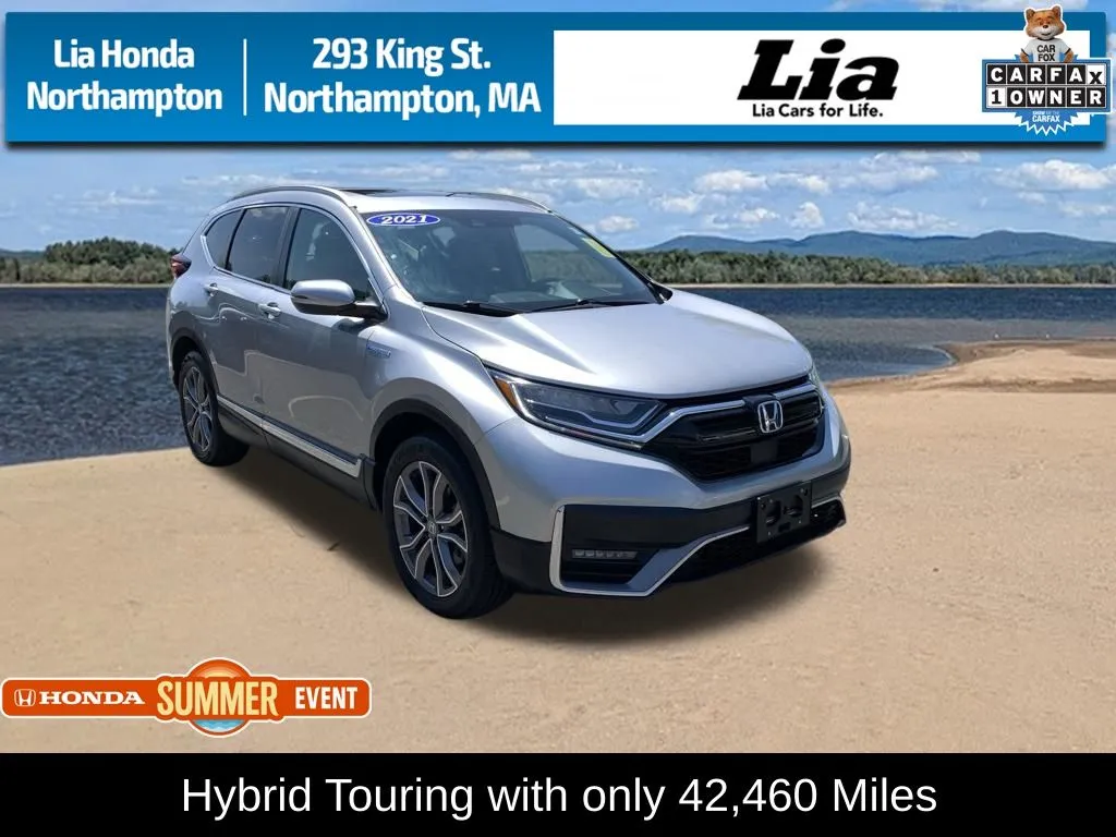 Silver 2021 Honda CR-V Hybrid Touring for sale in Northampton, MA