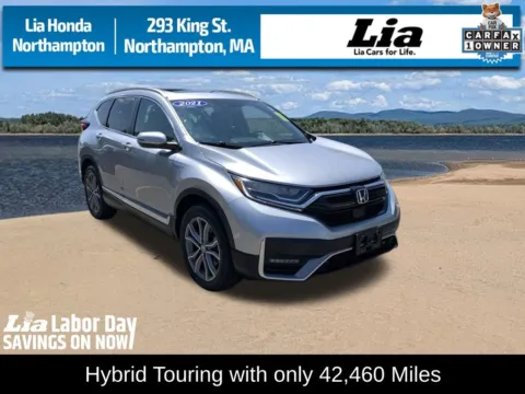 Silver 2021 Honda CR-V Hybrid Touring for sale in Northampton, MA