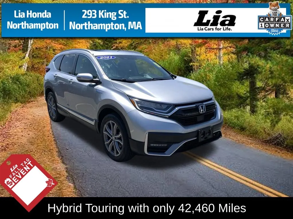 Silver 2021 Honda CR-V Hybrid Touring for sale in Northampton, MA