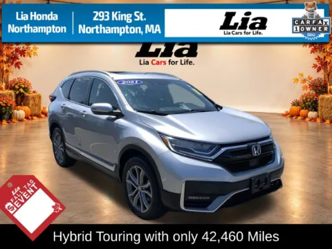Silver 2021 Honda CR-V Hybrid Touring for sale in Northampton, MA