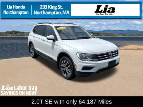 White 2019 Volkswagen Tiguan 2.0T SE for sale in Northampton, MA