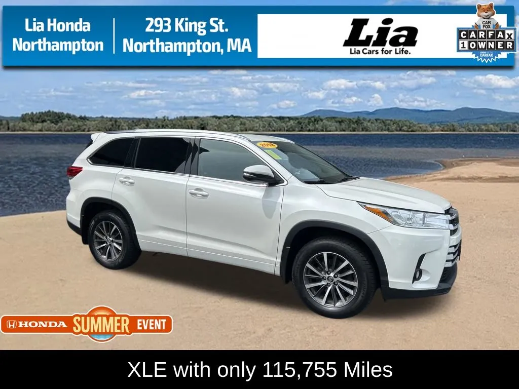 White 2018 Toyota Highlander XLE for sale in Northampton, MA