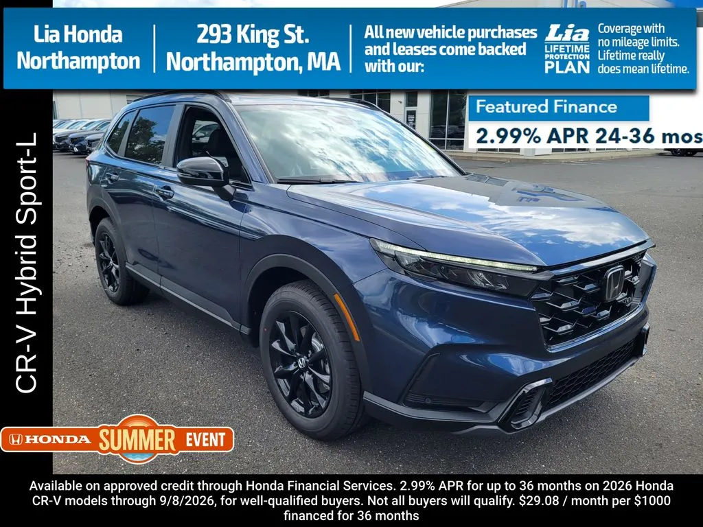 Blue 2026 Honda CR-V Hybrid Sport-L for sale in Northampton, MA