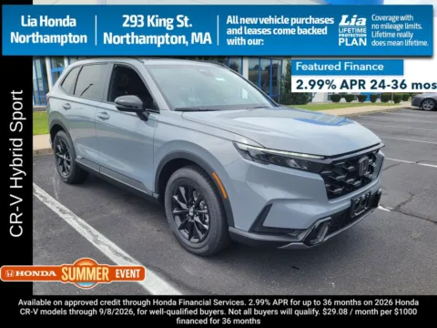 Gray 2026 Honda CR-V Hybrid Sport for sale in Northampton, MA
