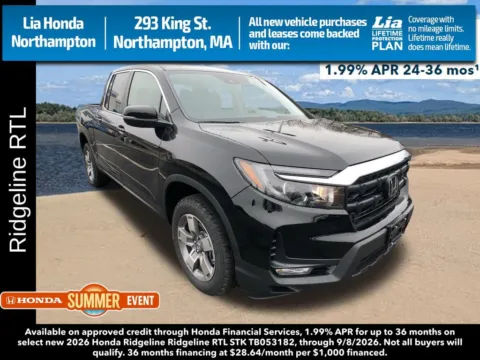 Black 2026 Honda Ridgeline RTL for sale in Northampton, MA