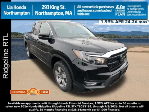 Black 2026 Honda Ridgeline RTL for sale in Northampton, MA