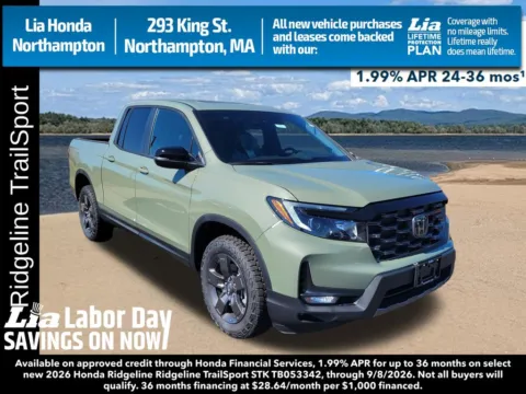 Green 2026 Honda Ridgeline TrailSport for sale in Northampton, MA