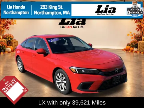 Red 2023 Honda Civic LX for sale in Northampton, MA