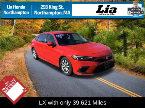 Red 2023 Honda Civic LX for sale in Northampton, MA