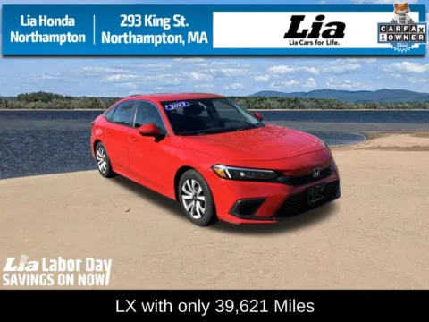 Red 2023 Honda Civic LX for sale in Northampton, MA